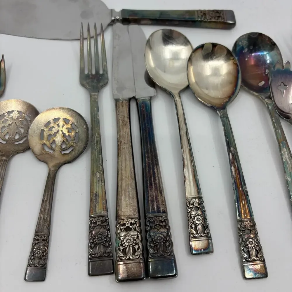 Vintage Silverplate Flatware Serving Utensils Lot Of 15 Community Plate Rogers
